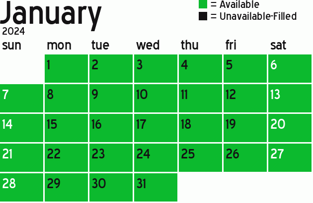Missionary Dinner Calendar