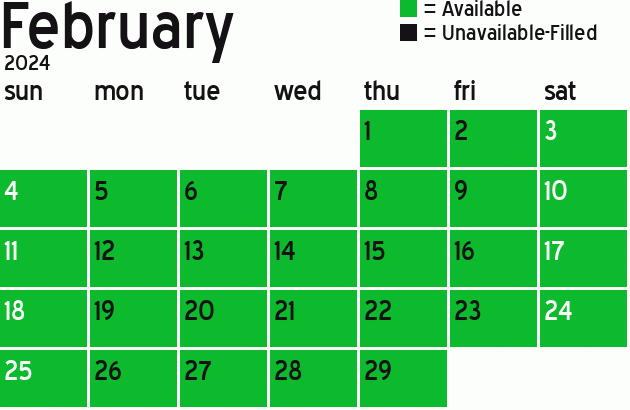 Missionary Dinner Calendar