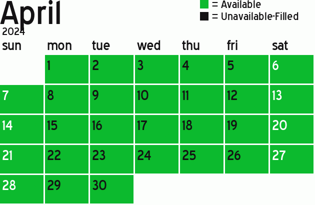 Missionary Dinner Calendar