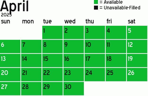 Missionary Dinner Calendar