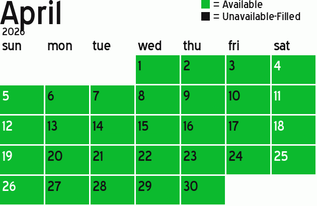 Missionary Dinner Calendar