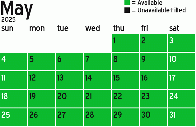 Missionary Dinner Calendar