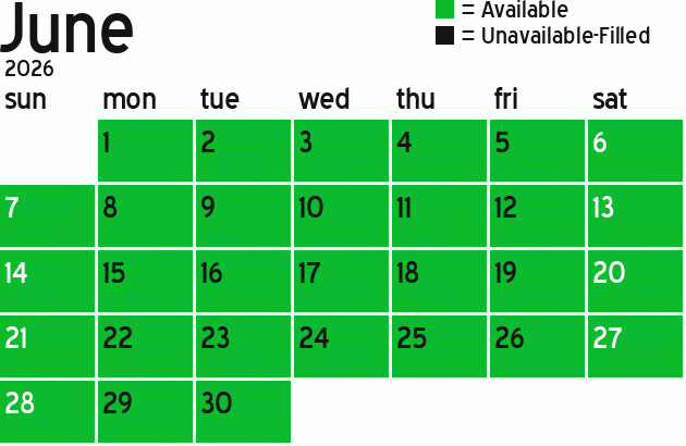 Missionary Dinner Calendar