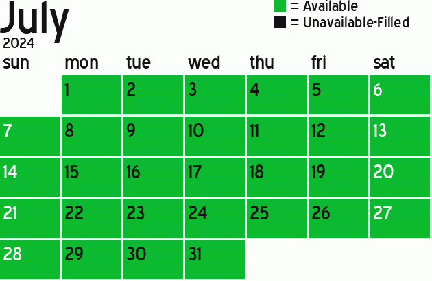 Missionary Dinner Calendar