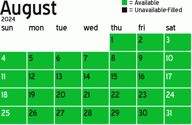 Missionary Dinner Calendar