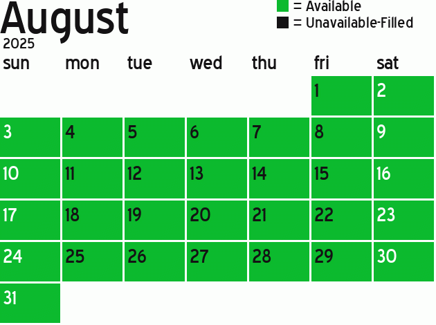 Missionary Dinner Calendar
