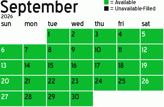 Missionary Dinner Calendar
