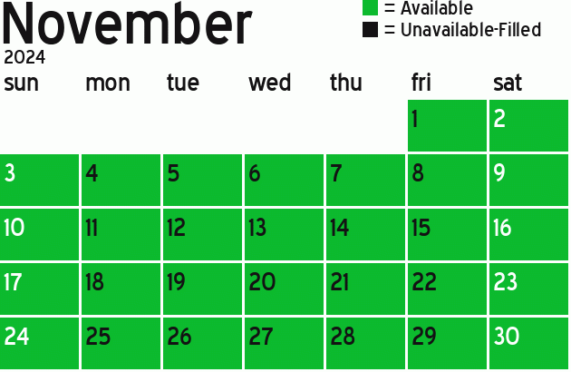 Missionary Dinner Calendar