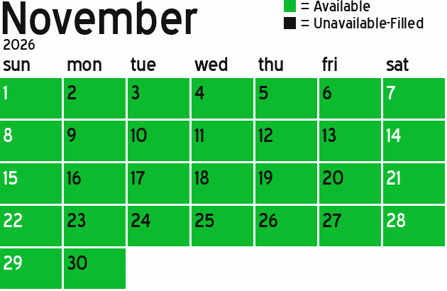 Missionary Dinner Calendar