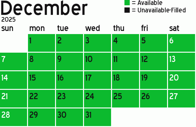 Missionary Dinner Calendar